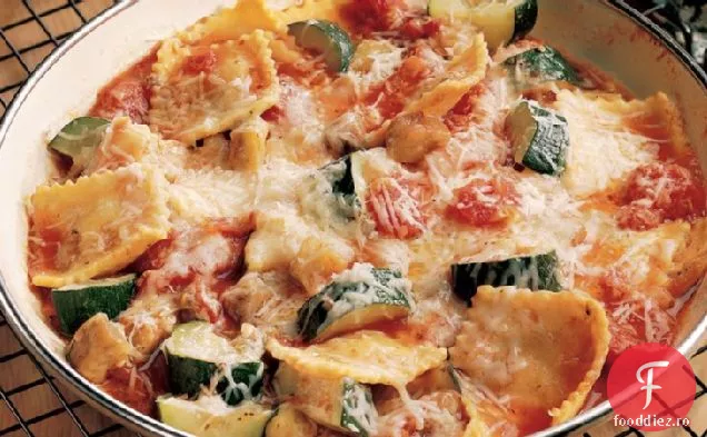 Ravioli și tocană de vinete