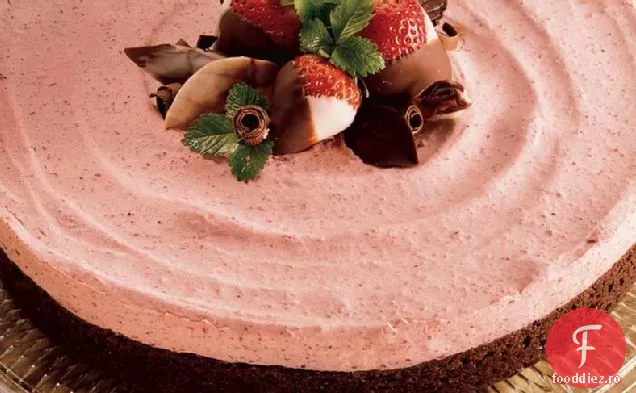 Strawberry Brownie Mousse Torte
