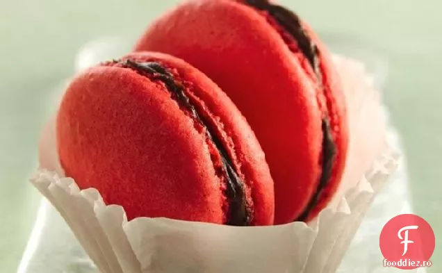 Macaroane franceze cu Ganache de ciocolată dulce-amăruie