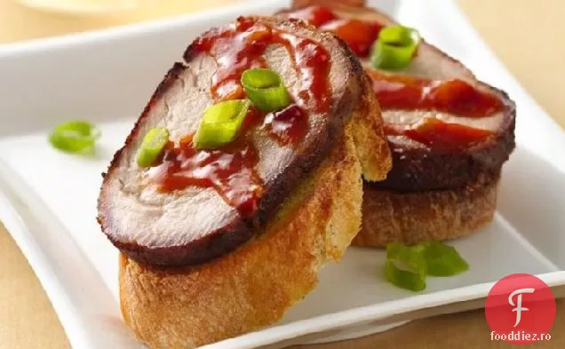 Filet de porc la grătar cu pâine prăjită