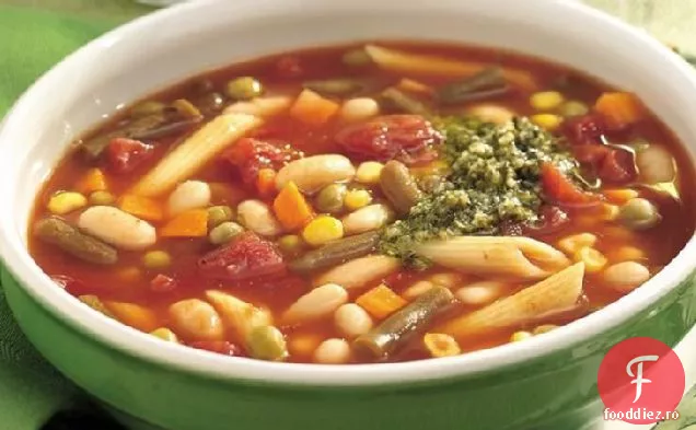 Supă de legume italiană cu aragaz lent cu fasole albă