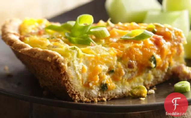 Quiche cu șuncă, ananas și Cheddar