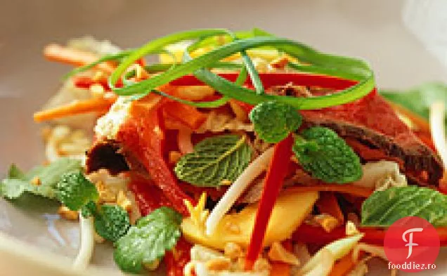 Salată De Friptură Asiatică Cu Vinetă Picantă