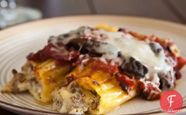 Manicotti de vită și ciuperci