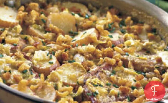 Cotlet de porc fiert cu lapte cu fenicul și varză