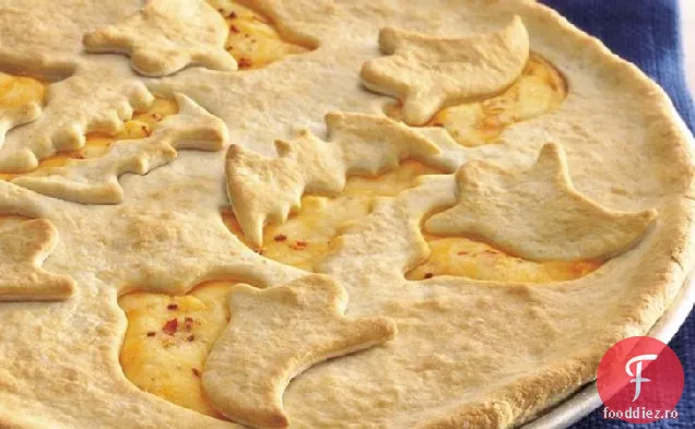 Pizza Cu Brânză De Halloween Cu Crustă Dublă