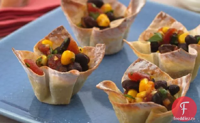 Cupe Wonton De Fasole Neagră-Porumb