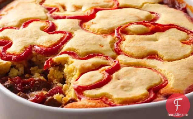 Chili de vită cu crustă de făină de porumb