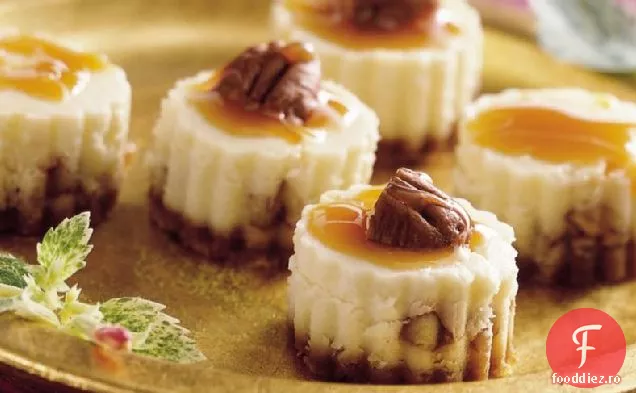 Caramel Pecan Cheesecake Bites