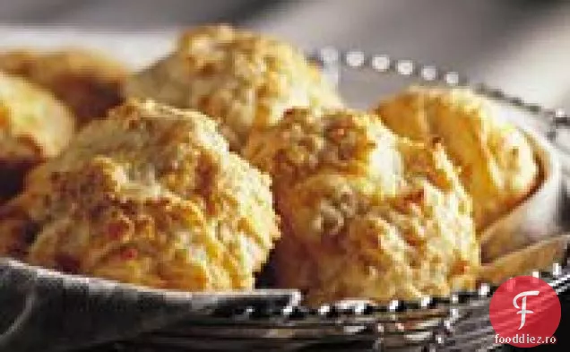 Biscuiți cu brânză-usturoi (mai ușori )