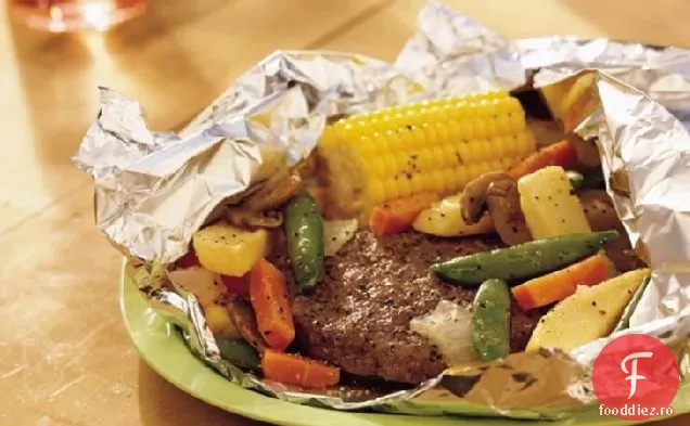 Pachete de burgeri și legume