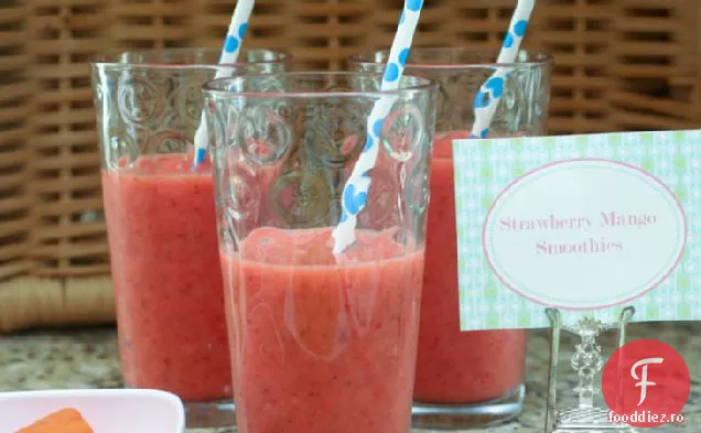 Smoothie-Uri De Mango Cu Căpșuni