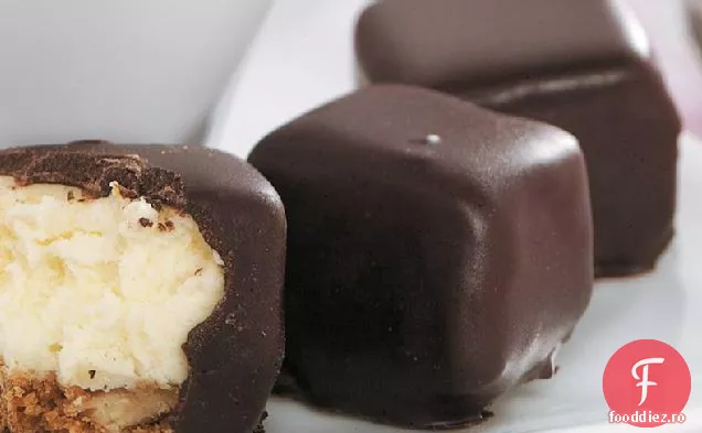 Mușcături De Cheesecake Acoperite Cu Ciocolată