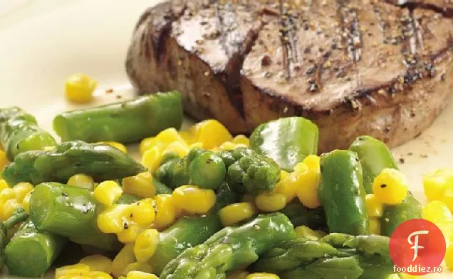 Sparanghel fără Gluten și porumb cu glazură de muștar de miere