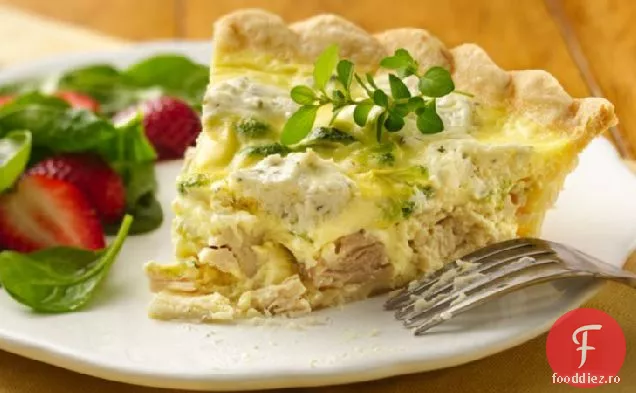 Quiche de pui cu ierburi și Broccoli