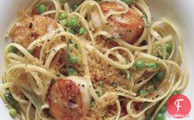 Linguine Cu Scoici, Unt Brun Și Mazăre