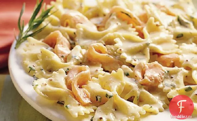 Papion cu sos de muștar de somon și tarhon