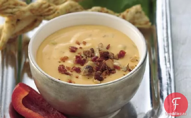 Dip de migdale afumate, Cheddar și slănină