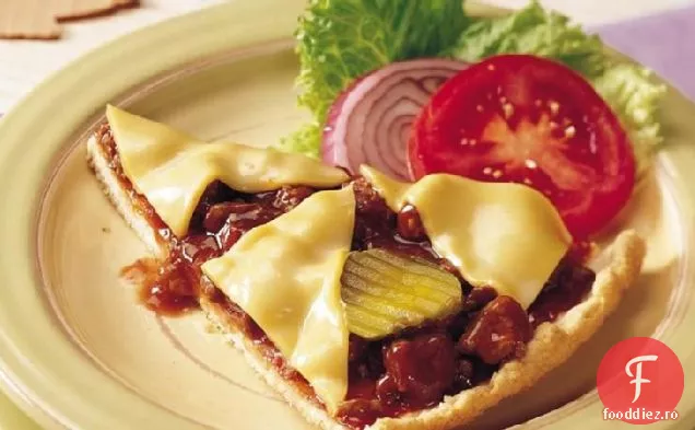 Pizza Cu Cheeseburger La Grătar