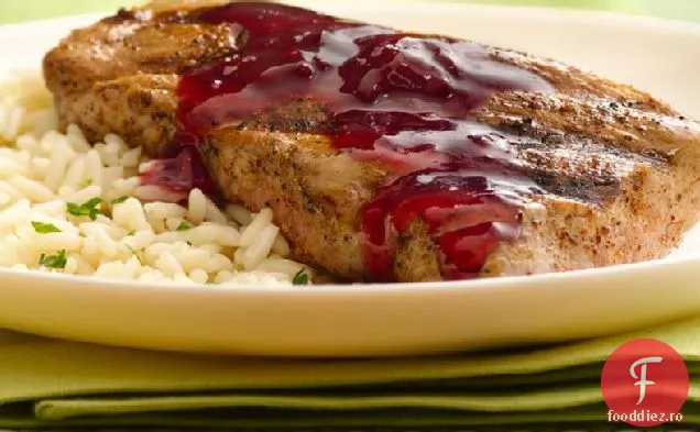 Filet de porc la grătar cu sos de zmeură-Chipotle