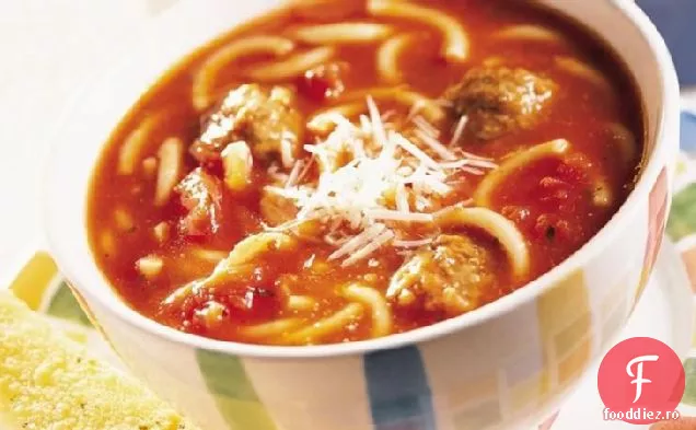 Supă de spaghete și chiftele