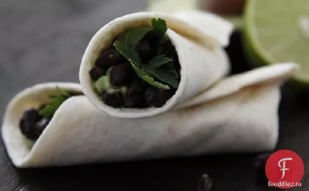 Fasole Neagră Slabă-Împachetări Cu Avocado