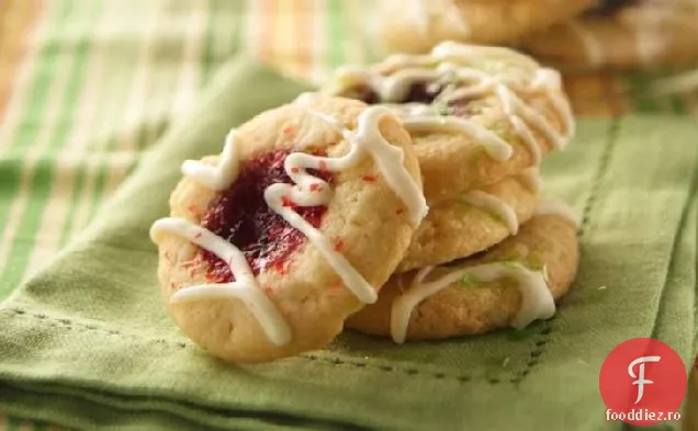 Cookie-Uri Cu Amprentă De Zmeură