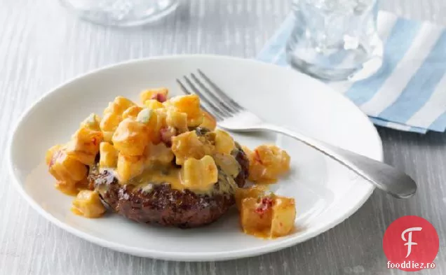 Pachete de burger Taco la grătar și folie de cartofi