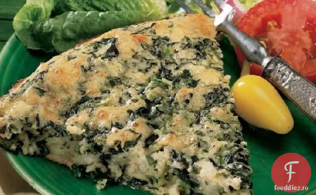 Plăcintă imposibil de ușoară cu spanac și Feta