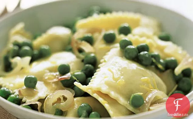 Ravioli cu mazăre și șalotă