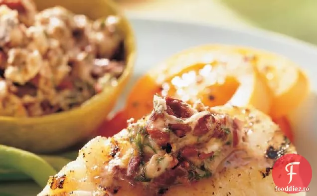 Biban de mare la grătar cu unt de citrice-măsline