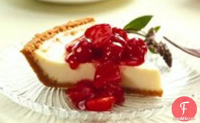 Cheesecake de vanilie cu Topping de cireșe