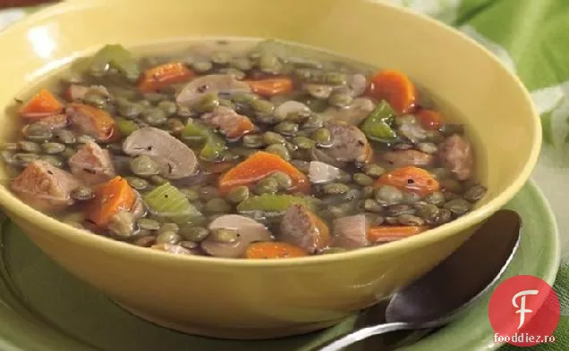 Supă De Linte-Cârnați-Legume