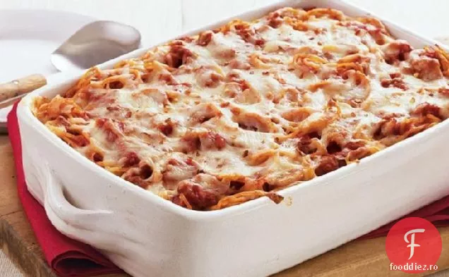 Spaghete La Cuptor Cu Pizza