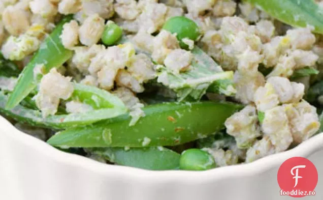Salată De Orz Cu Usturoi Verde Și Mazăre