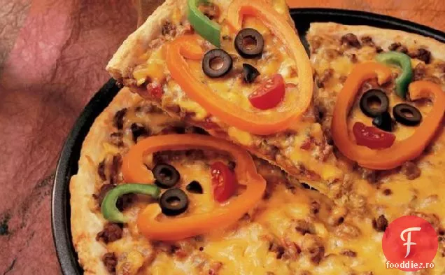 Pizza Jack-O ' - Lantern