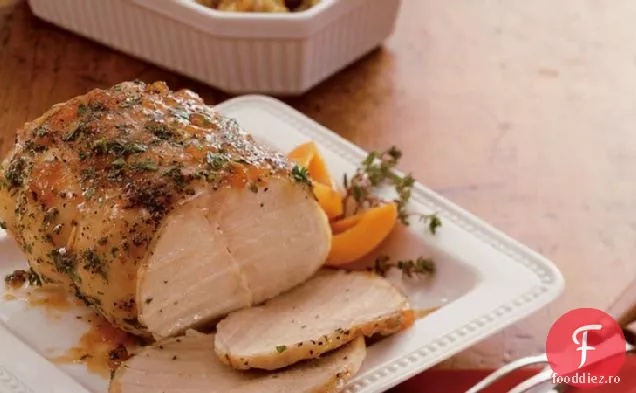 Friptură de porc glazurată cu caise și umplutură