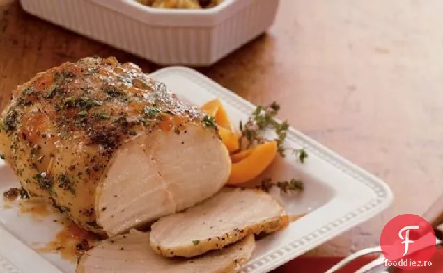 Friptură de porc glazurată cu caise și umplutură