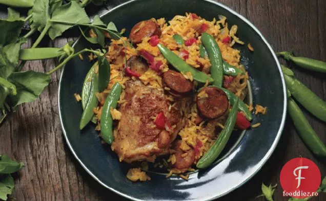 Paella Rapidă De Pui Cu Mazăre De Zahăr