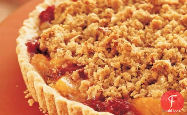 Tarta Streusel Cu Piersici-Zmeură