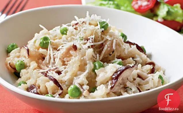 Shiitake și Risotto de mazăre dulce
