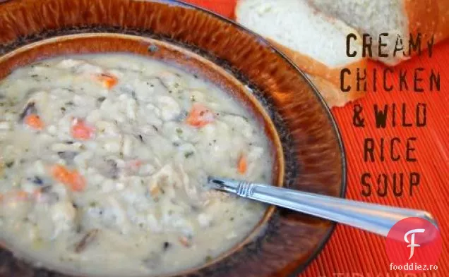 Supă Cremoasă De Pui Și Orez Sălbatic