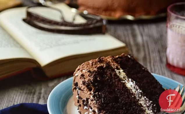Food Styling Challenge / tort de ciocolată malț cu umplutură de Marshmallow prăjită