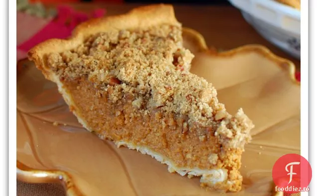 Plăcintă cu dovleac cu unt de mere cu Topping de Streusel