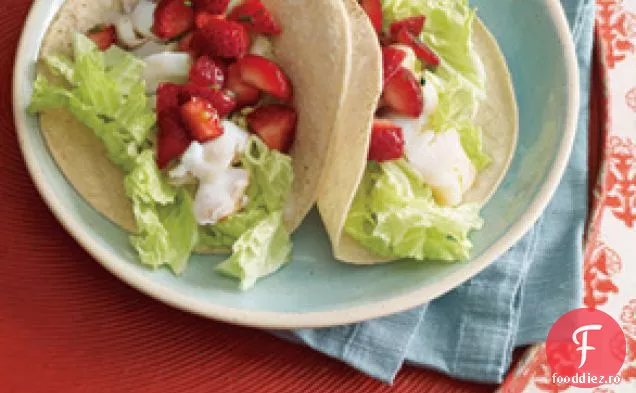 Tacos de pește cu Salsa de căpșuni