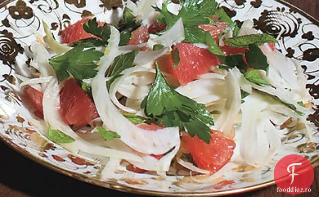 Salată proaspătă de ierburi, Grapefruit și fenicul