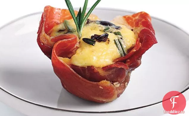 Quiche în cupe de Prosciutto
