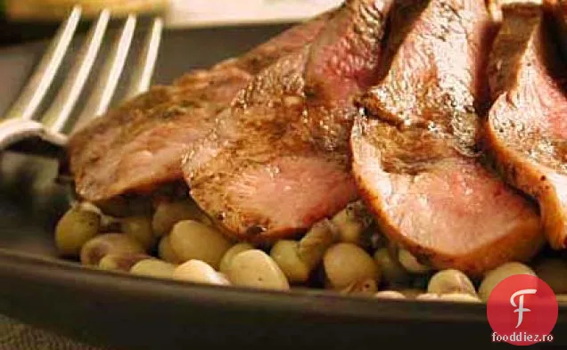 Piept de rață saut cu mazăre