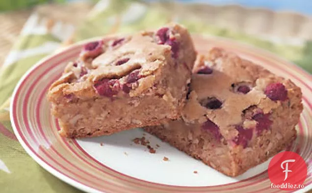 Zmeură-Pecan Blondies