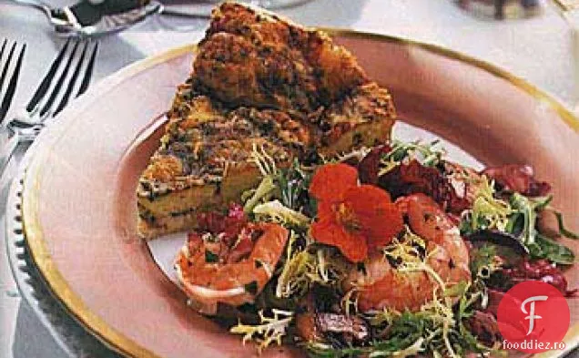 Frisincrode, Radicchio și salată verde mixtă cu creveți și ciuperci